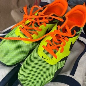Nike Kids Neon Green and Orange Sneakers
